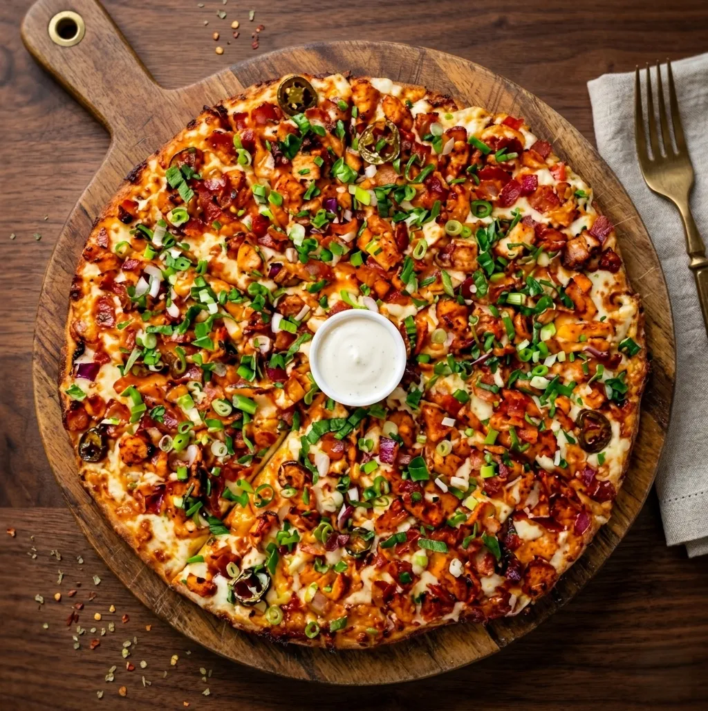 Achari Chicken Pizza at The Spice Affair Calgary